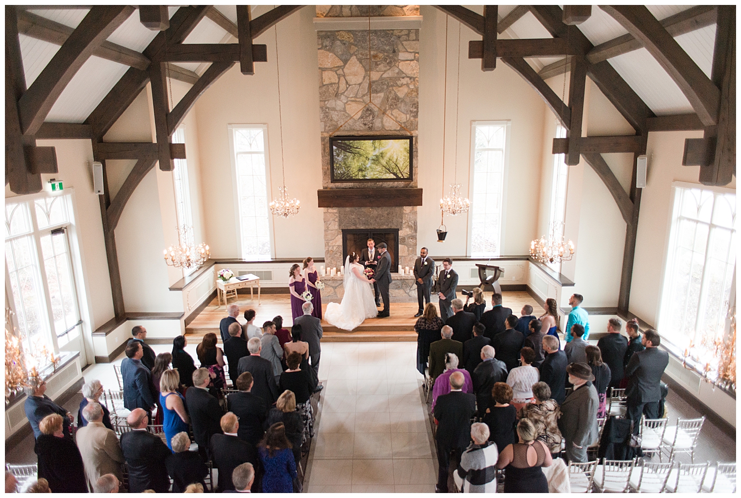 wedding ceremony at ancaster mill