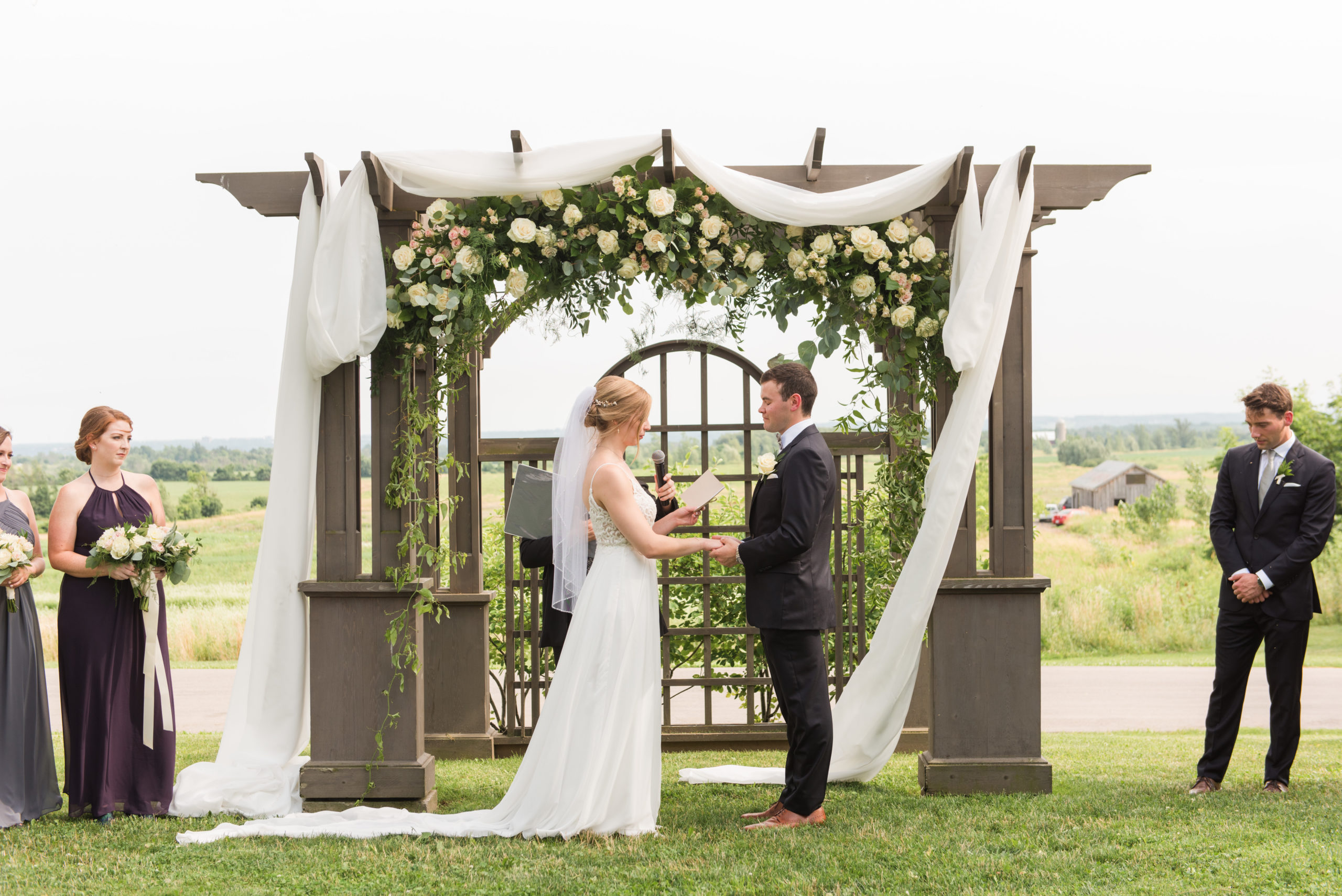 wedding ceremony at earth to table the farm